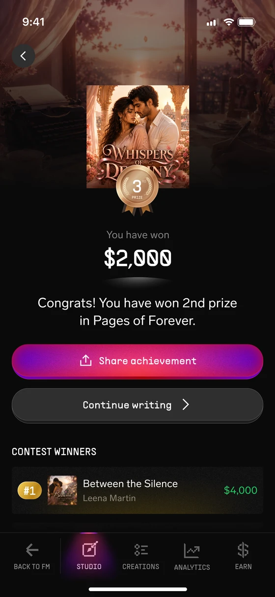 3rd prize celebration
